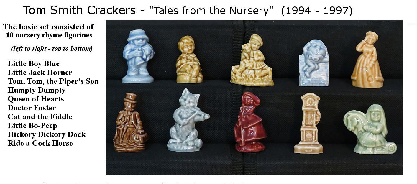 free post WADE 1990’s set of 10 figurines from Nursery Crackers 